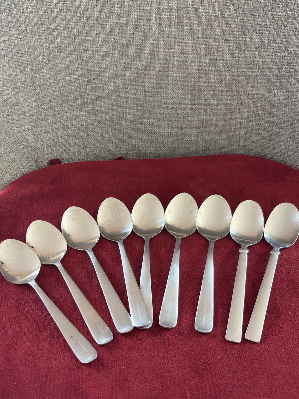 Bundle of 9 Stainless Steel Spoons